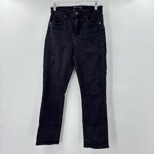 Veronica Beard Ryleigh High Rise Slim Straight Jeans Black Size 28